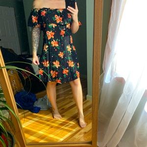 Off the shoulder floral dress